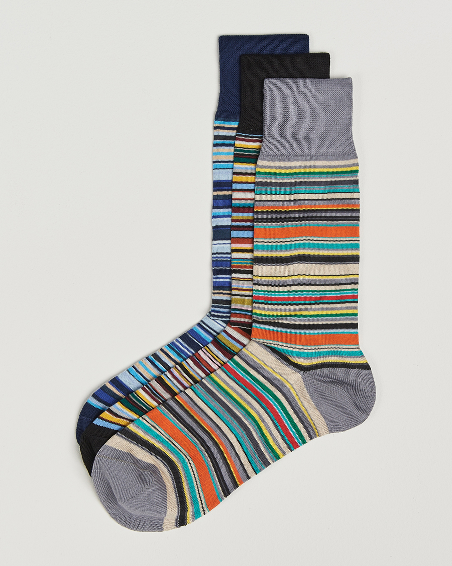 Herren | Unterwäsche | Paul Smith | 3-Pack Signature Striped Socks Multi