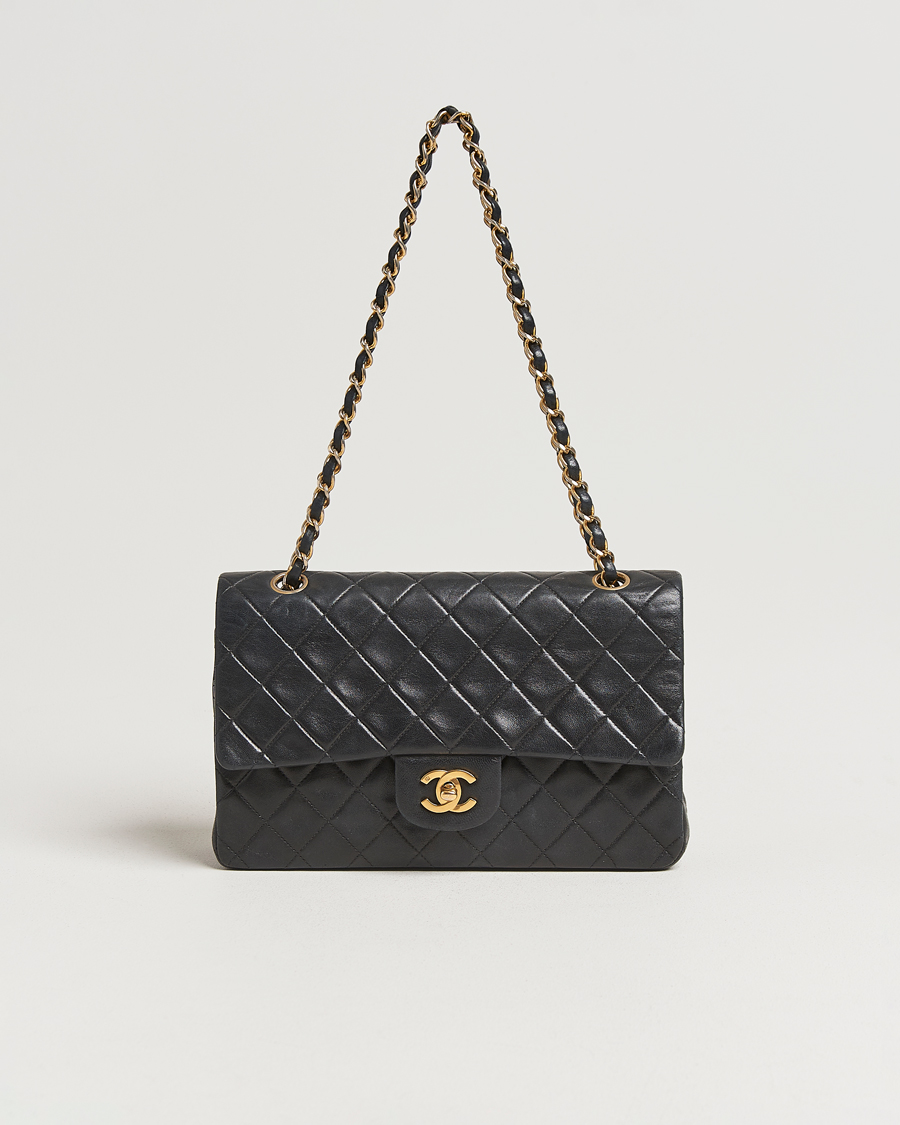 Herren | Pre-Owned & Vintage Bags | Chanel Pre-Owned | Classic Double Flap Medium Lambskin Black