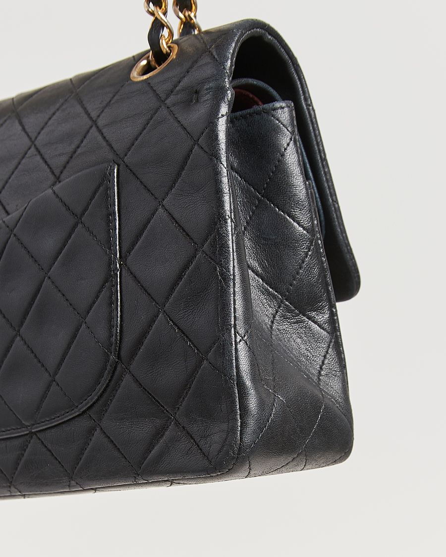 Herren | Pre-Owned & Vintage Bags | Chanel Pre-Owned | Classic Double Flap Medium Lambskin Black