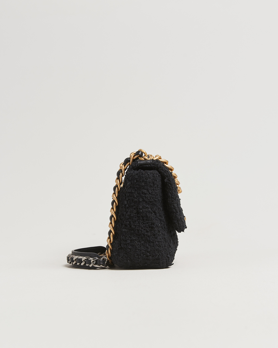 Herren | Chanel Pre-Owned Chanel 19 Tweed Handbag Black | Chanel Pre-Owned | Chanel 19 Tweed Handbag Black
