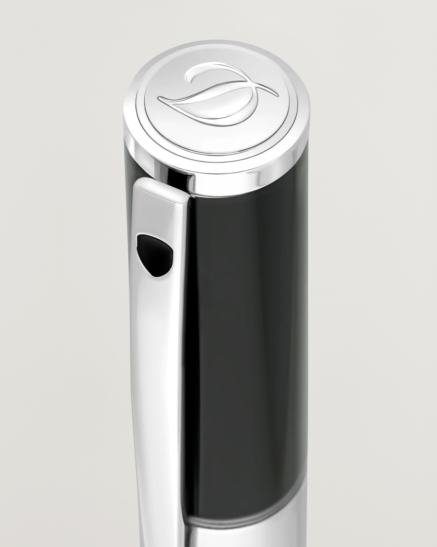 Herren | S.T. Dupont D-Initial Rollerball Pen Black/Chrome | S.T. Dupont | D-Initial Rollerball Pen Black/Chrome