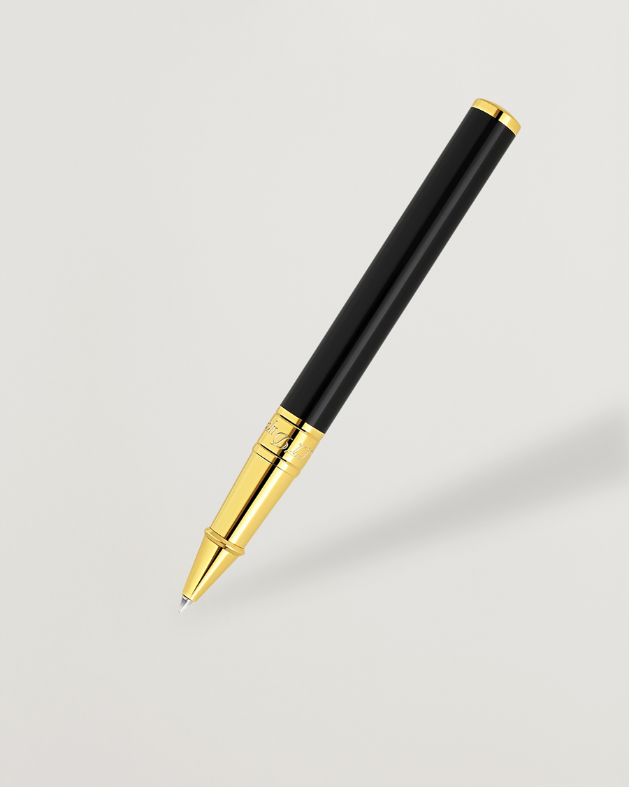 Herren | S.T. Dupont D-Initial Rollerball Pen Black/Golden | S.T. Dupont | D-Initial Rollerball Pen Black/Golden