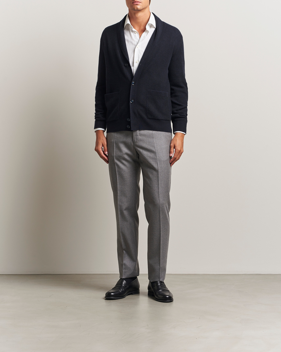 Herren | Pullover | Brioni | Cashmere Shawl Cardigan Navy