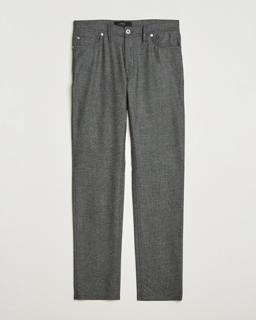 Herren | Hosen | Brioni | 5-Pocket Flannel Pants Grey Melange