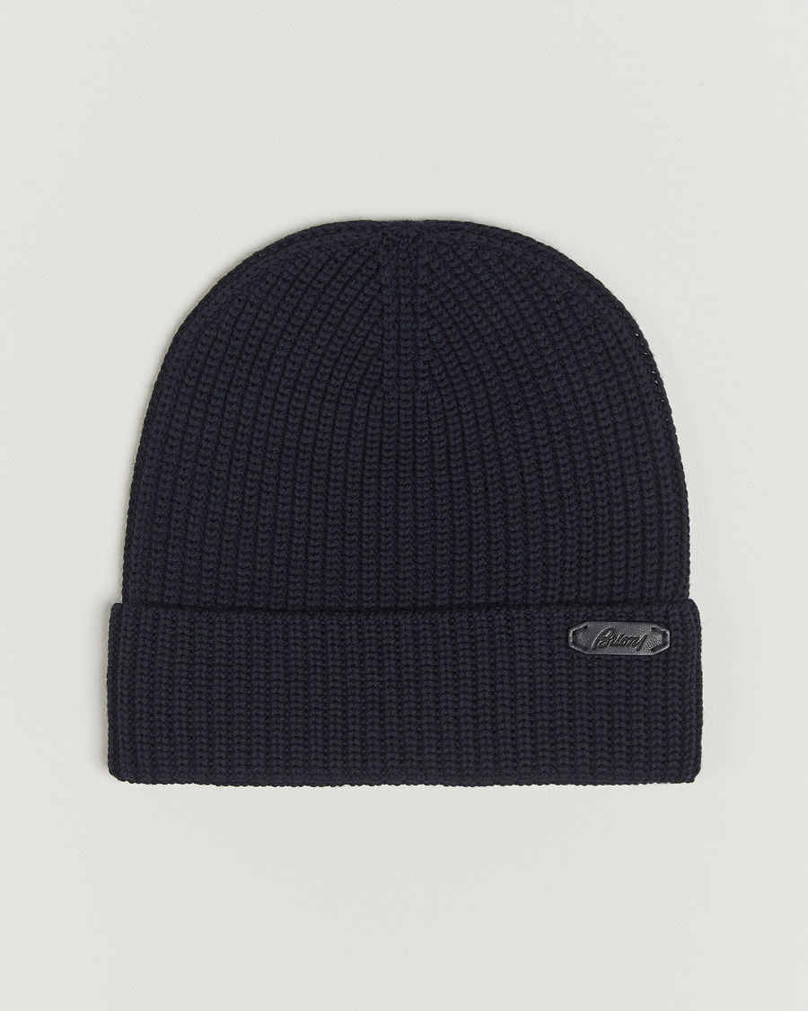 Herren | Mützen | Brioni | Rib Wool Beanie Navy