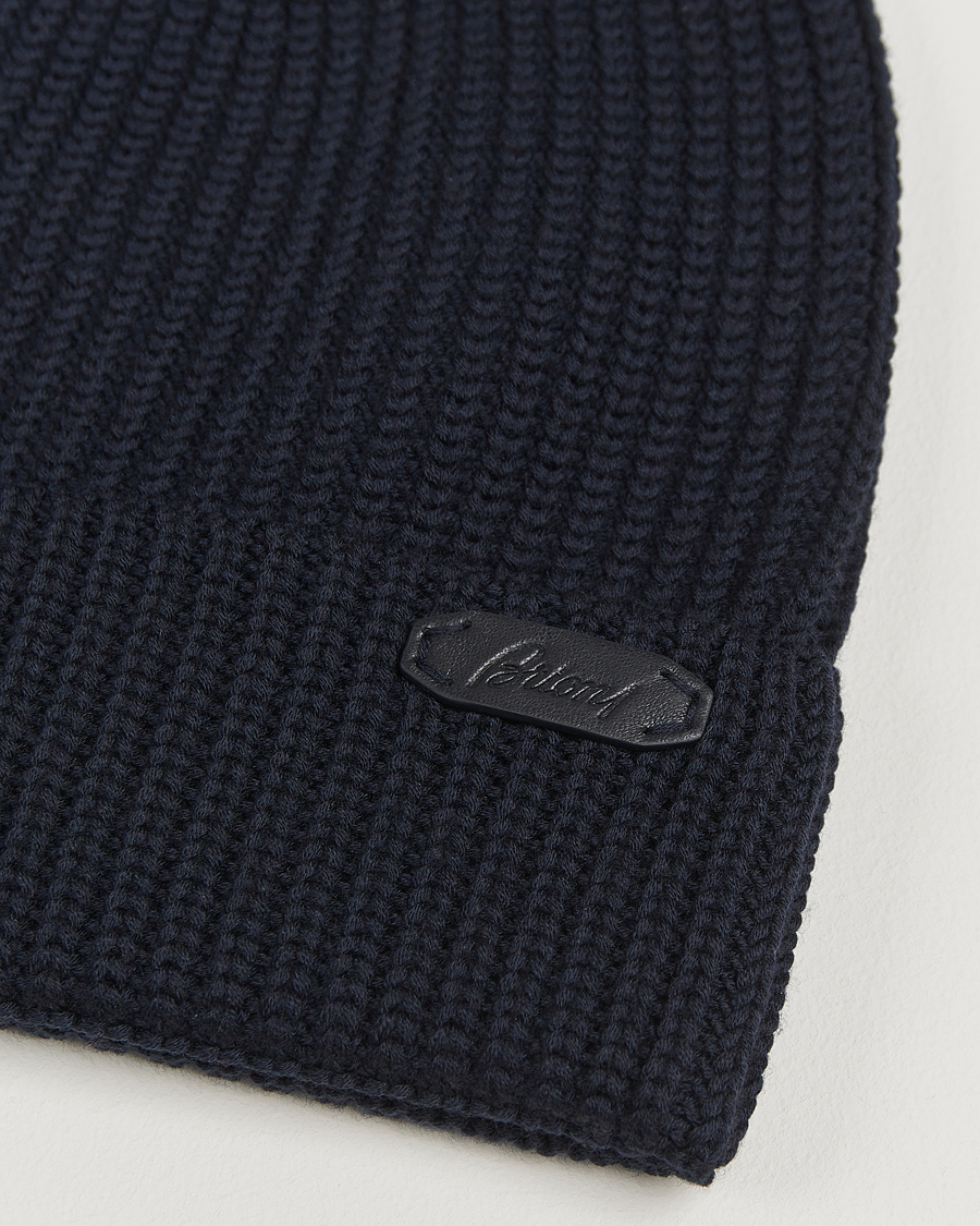 Herren | Mützen | Brioni | Rib Wool Beanie Navy