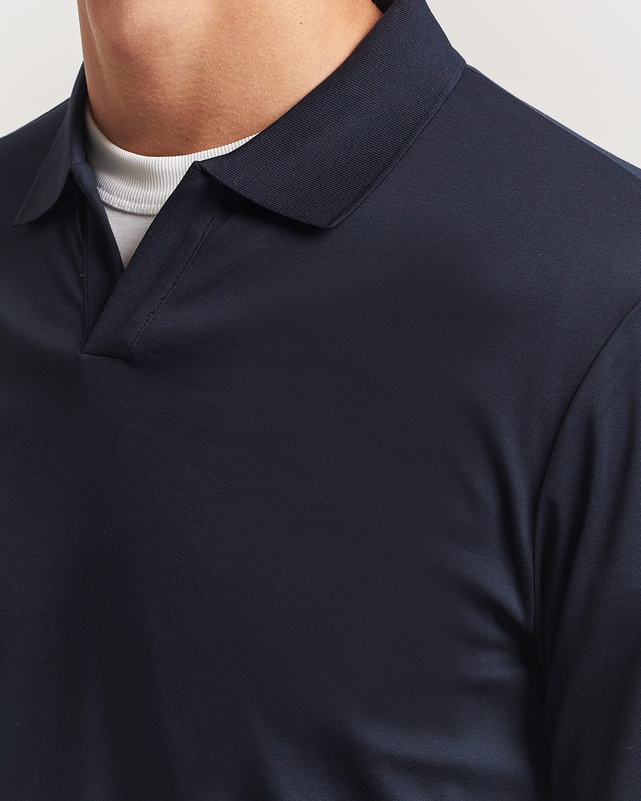 Herren | Poloshirts | NN07 | Paul Long Sleeve Polo Navy Blue