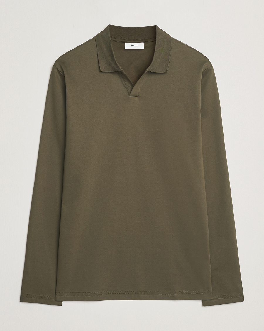 Herren | Poloshirts | NN07 | Paul Long Sleeve Polo Capers Green