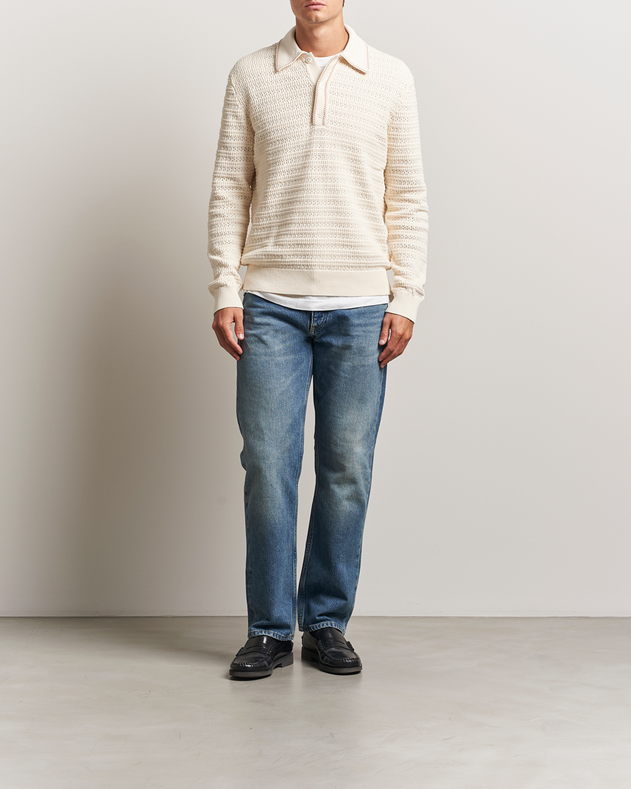 Herren | Pullover | NN07 | Josh Knitted Polo Ivory