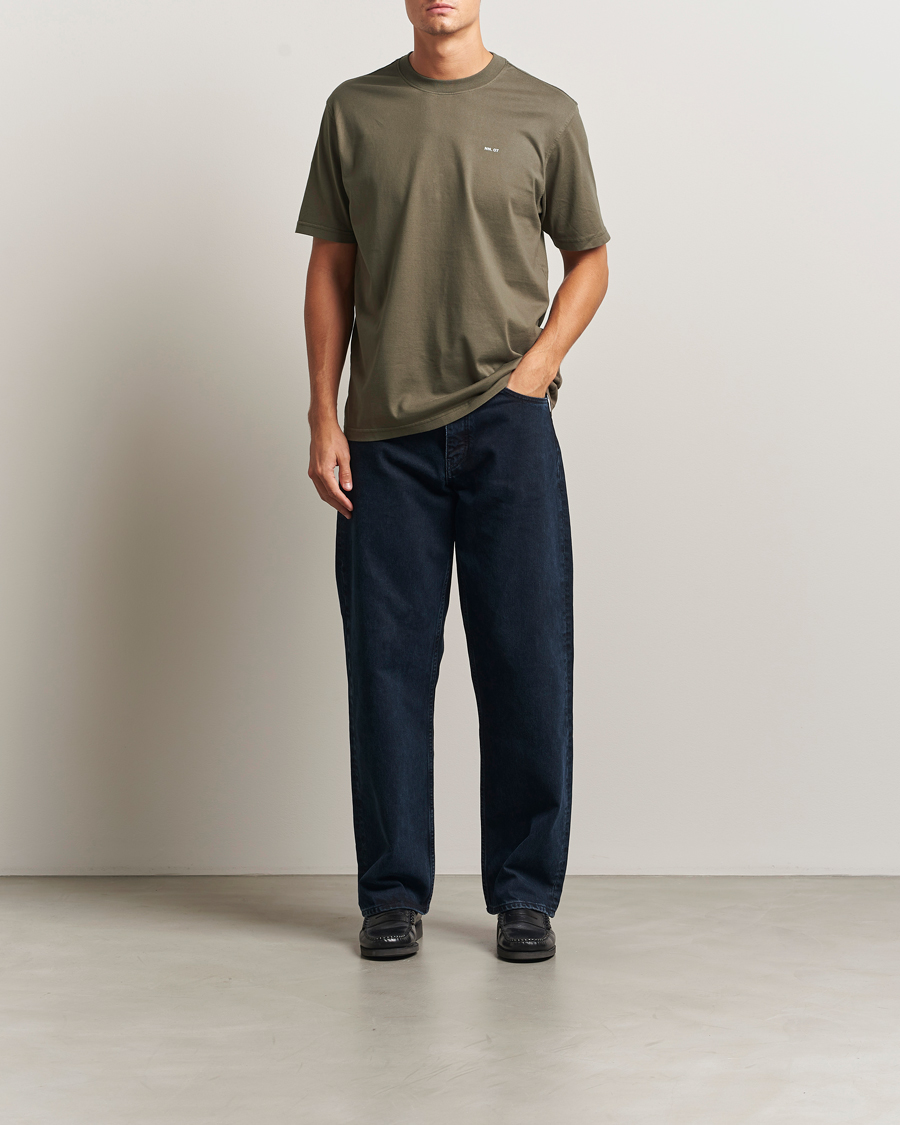 Herren | T-Shirts | NN07 | Abel Logo Crew Neck T-Shirt Capers Green