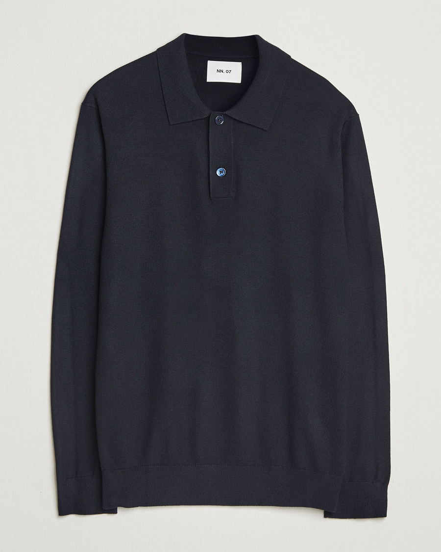 Herren | Pullover | NN07 | Serge Wool Knitted Polo Deep Navy