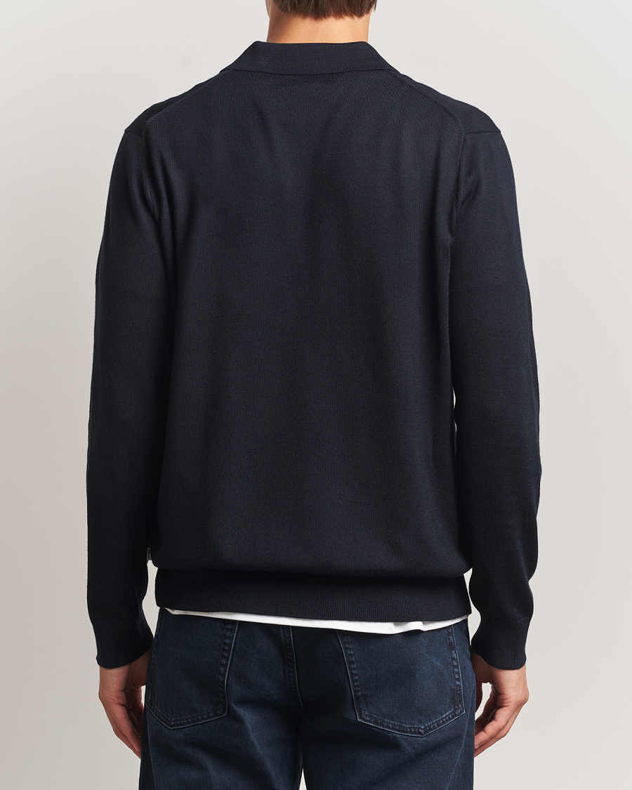 Herren | Pullover | NN07 | Serge Wool Knitted Polo Deep Navy