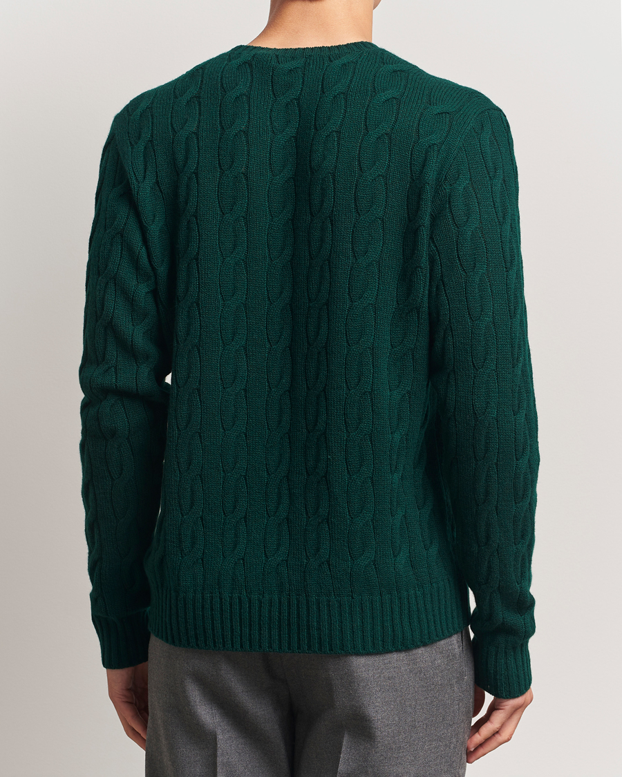Herren | Pullover | Ralph Lauren Purple Label | Cashmere Cable Sweater Moss Agate
