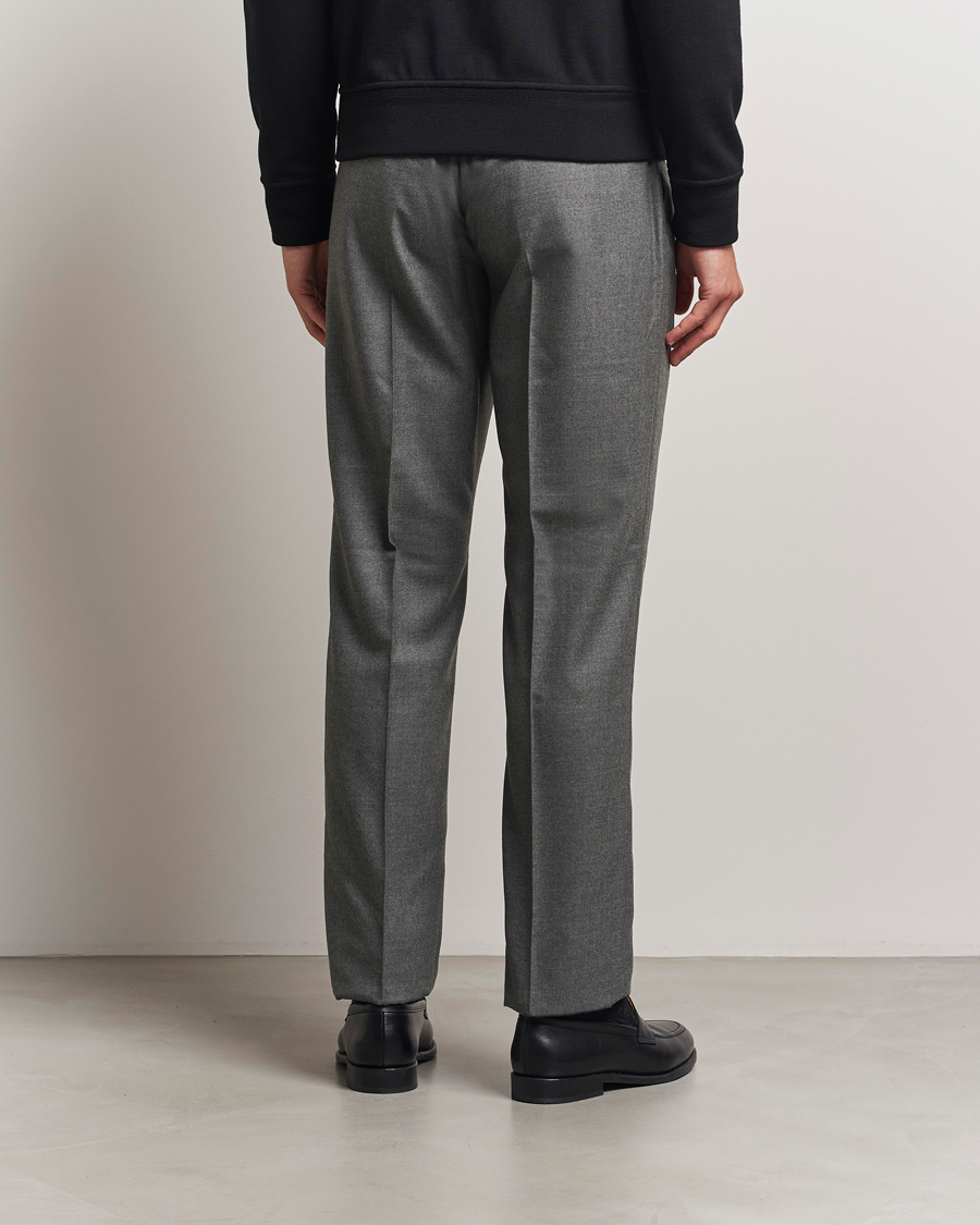 Herren | Hosen | Ralph Lauren Purple Label | Worsted Flannel Trousers Light Grey