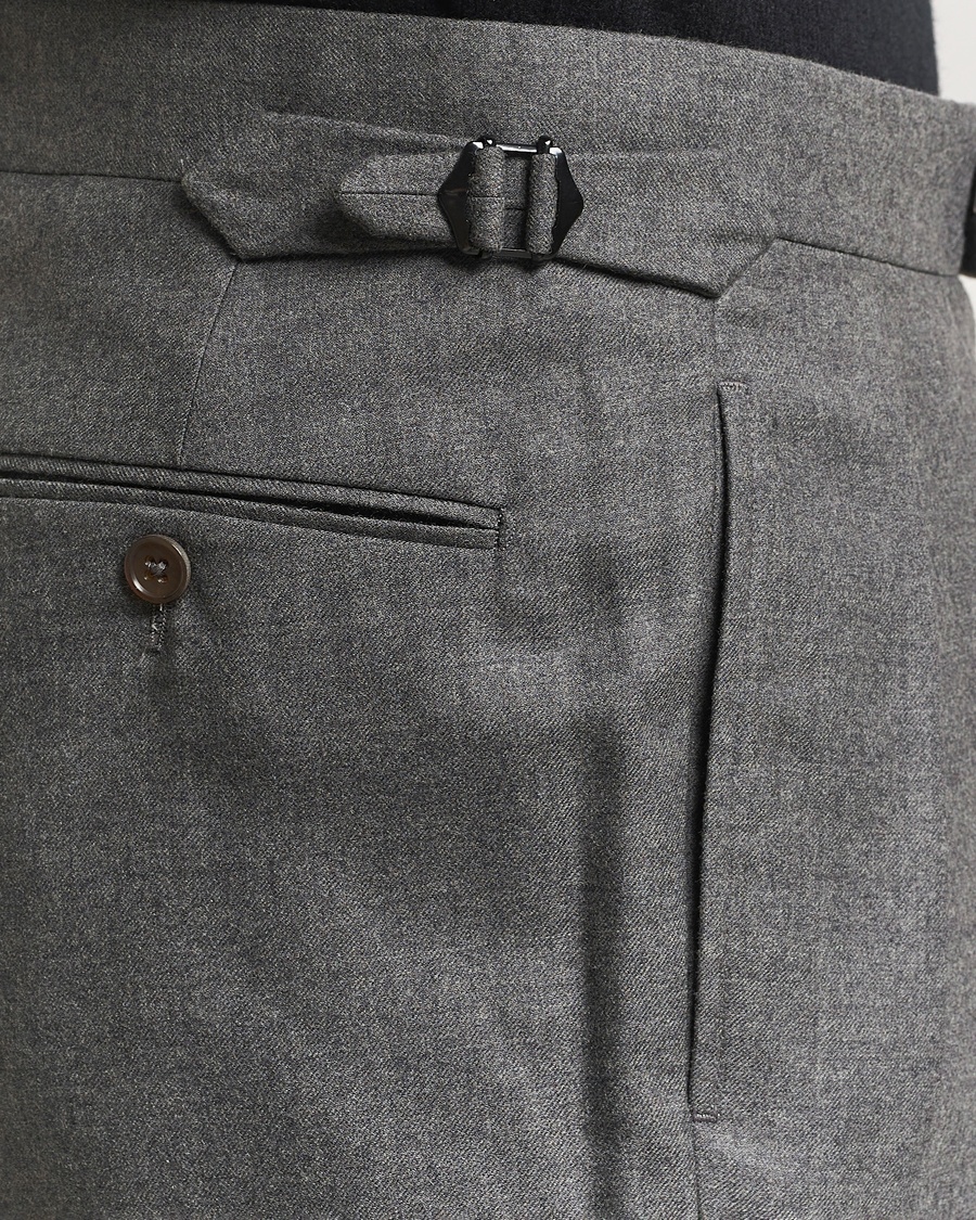 Herren | Hosen | Ralph Lauren Purple Label | Worsted Flannel Trousers Light Grey