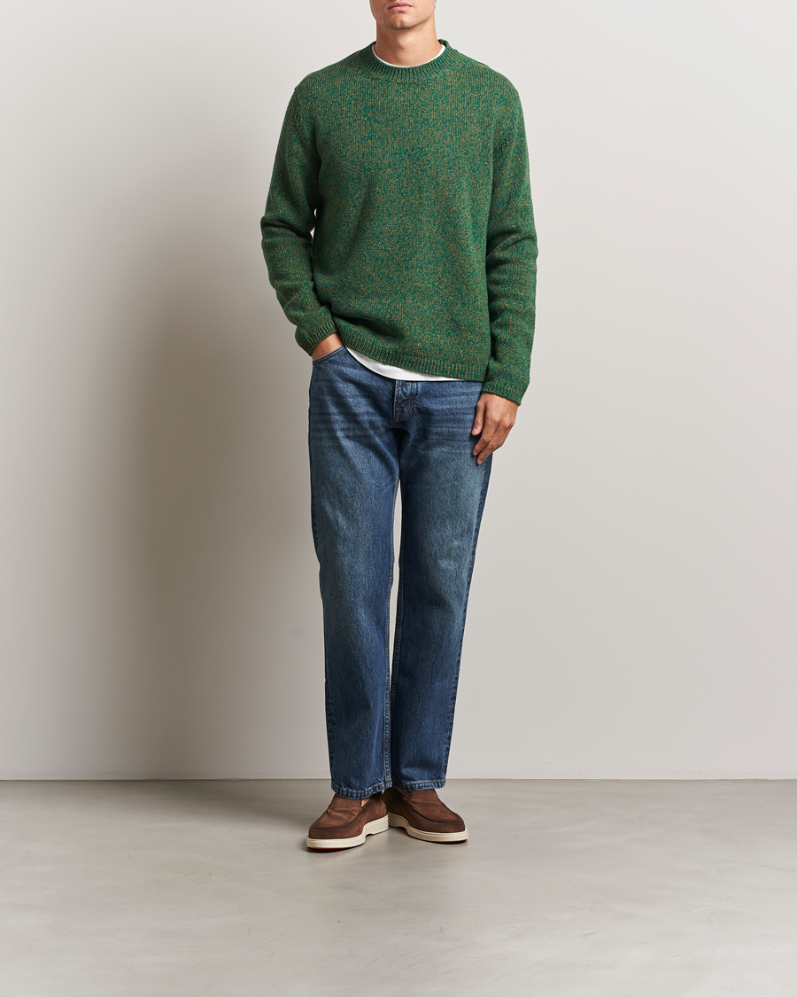 Herren | Pullover | Massimo Alba | Wool Mouline Sweater Green
