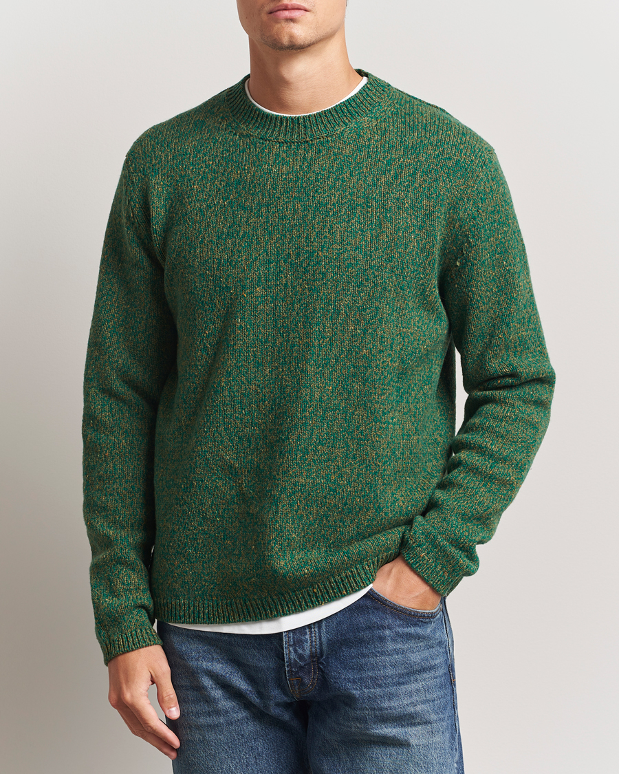 Herren | Pullover | Massimo Alba | Wool Mouline Sweater Green