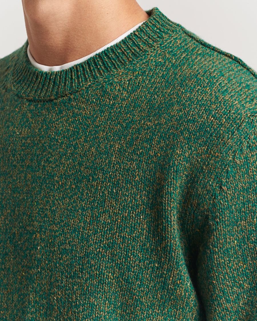 Herren | Pullover | Massimo Alba | Wool Mouline Sweater Green