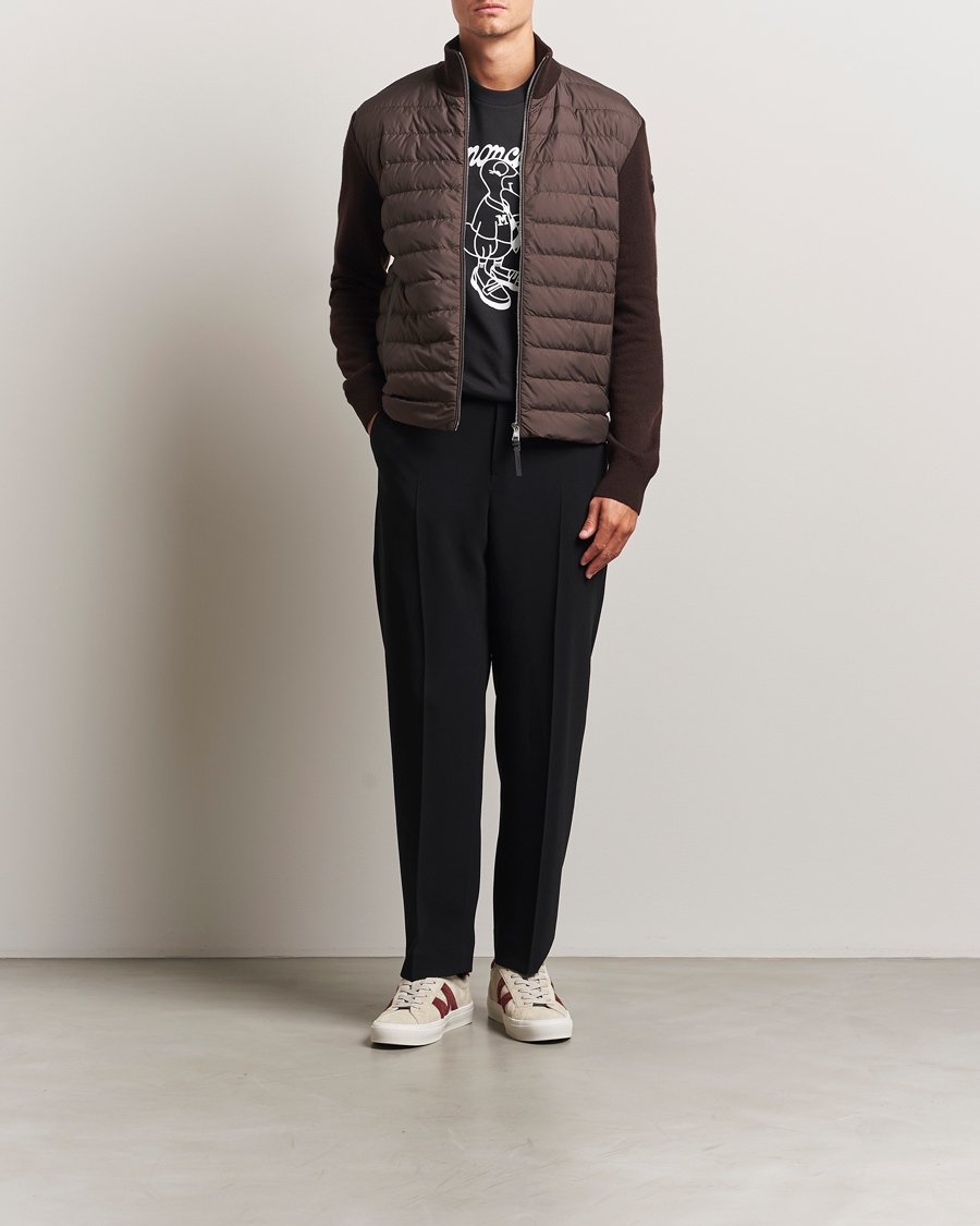 Herren | Pullover | Moncler | Full Zip Padded Cardigan Brown