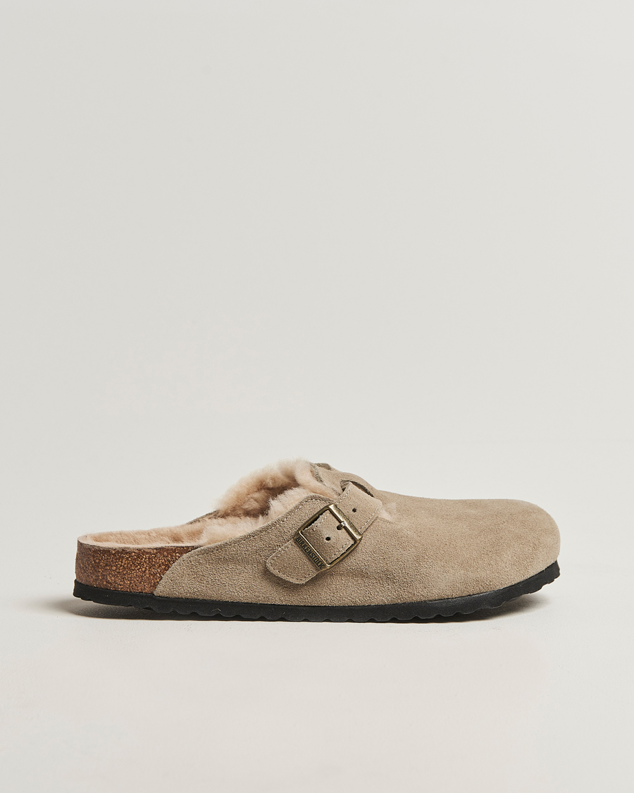Herren | Sandalen & Pantoletten | BIRKENSTOCK | Boston Shearling Taupe Suede
