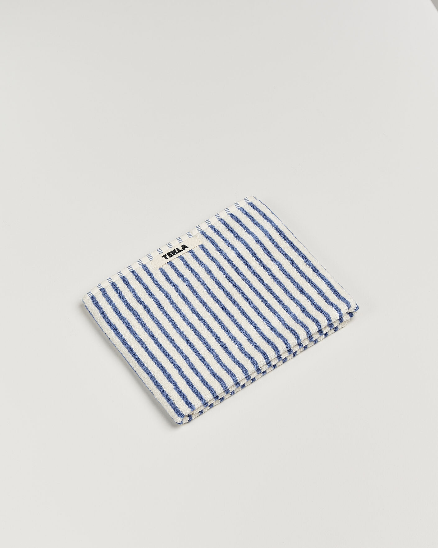 Herren |  | Tekla | Organic Terry Hand Towel Coastal Blue Stripes