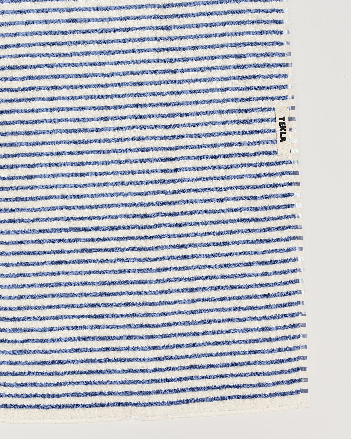 Herren | Textilien | Tekla | Organic Terry Hand Towel Coastal Blue Stripes