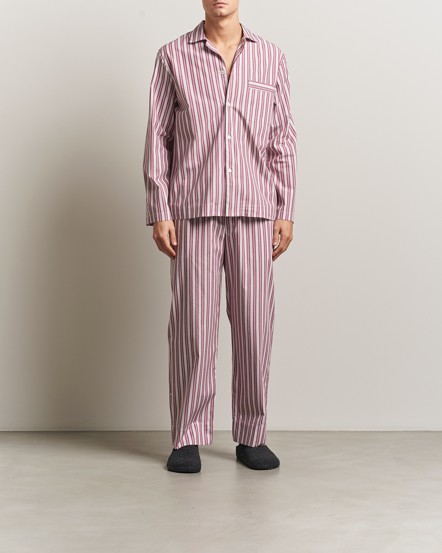 Herren | Schlafanzüge & Bademäntel | Tekla | Poplin Pyjama Pants Rhubarb Stripes