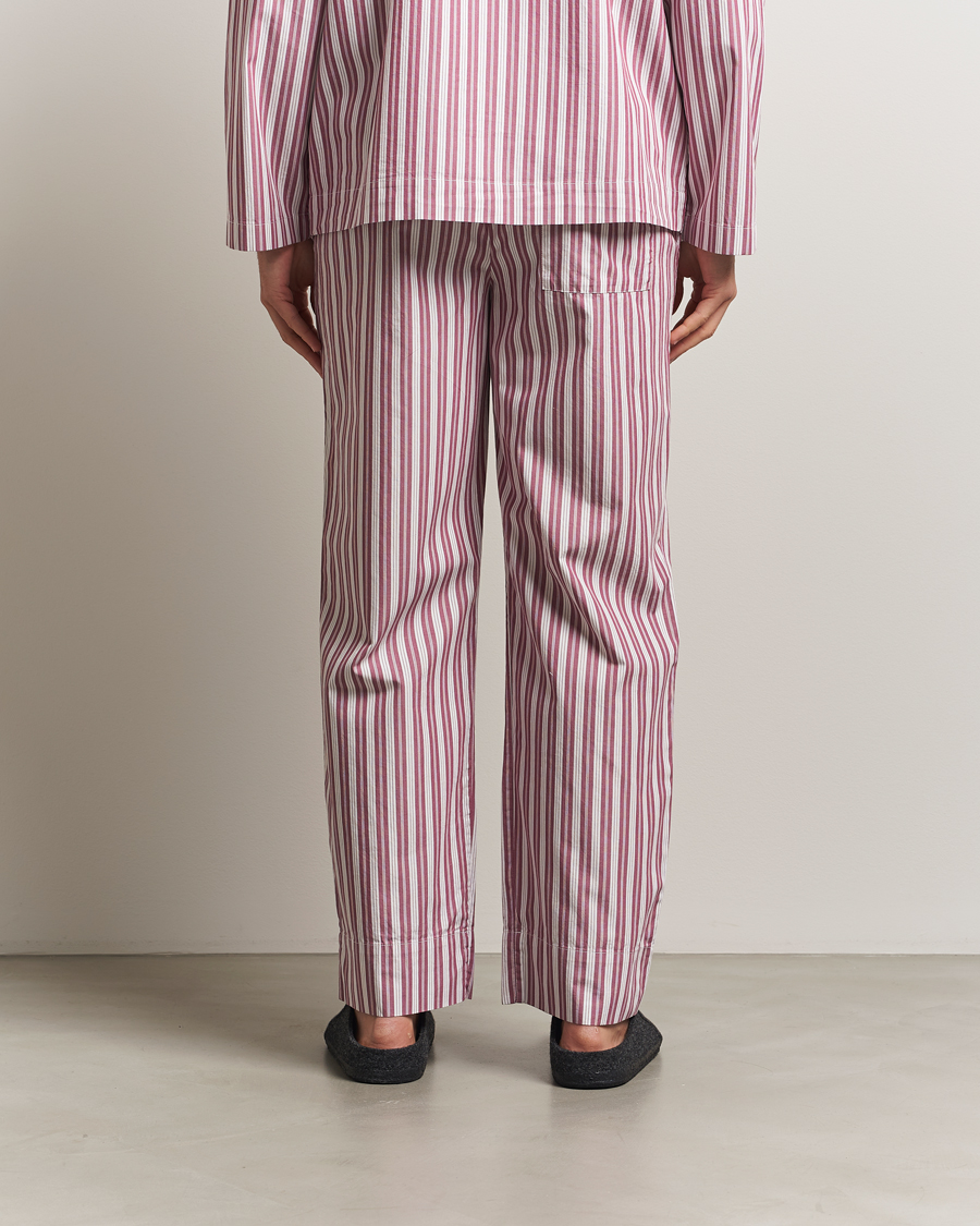 Herren | Schlafanzüge & Bademäntel | Tekla | Poplin Pyjama Pants Rhubarb Stripes