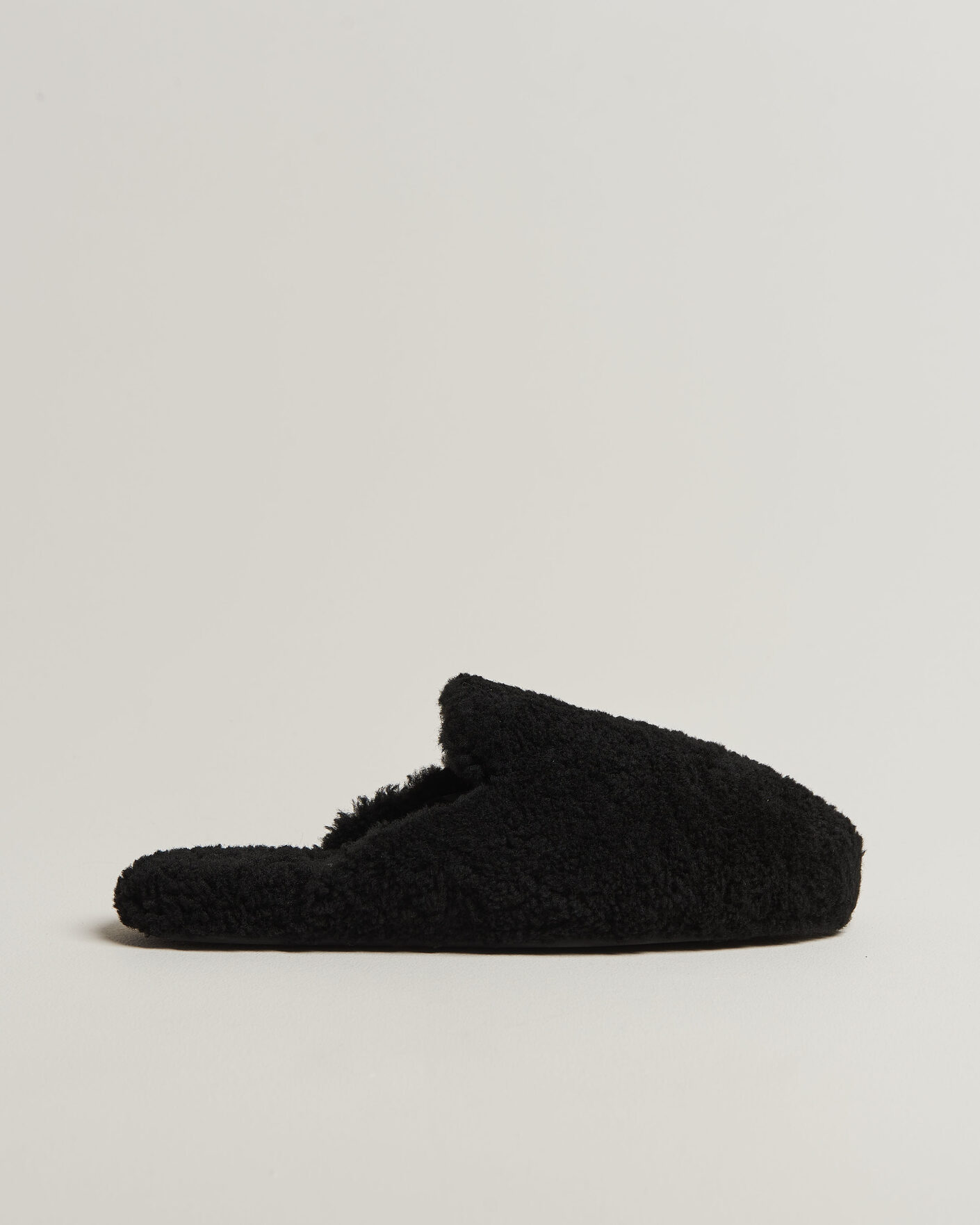 Herren | Sandalen & Pantoletten | Tekla | Lambswool Shearling Slippers Black