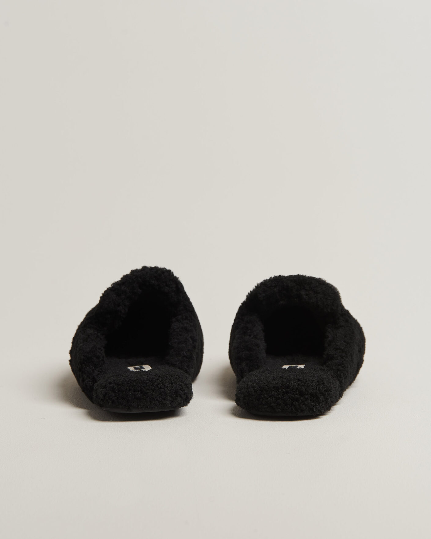 Herren | Sandalen & Pantoletten | Tekla | Lambswool Shearling Slippers Black