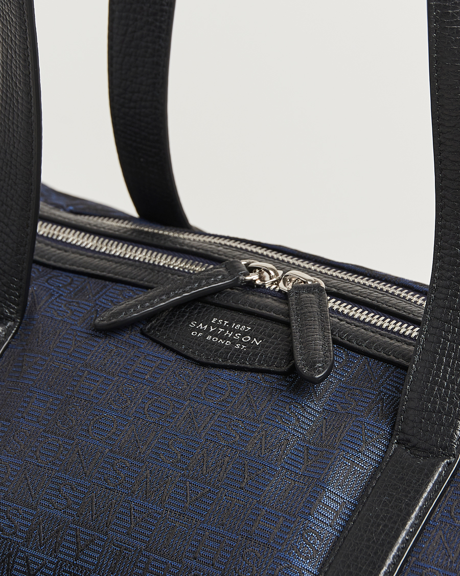 Herren | Taschen | Smythson | Canvas Stamp Small Travel Bag Navy