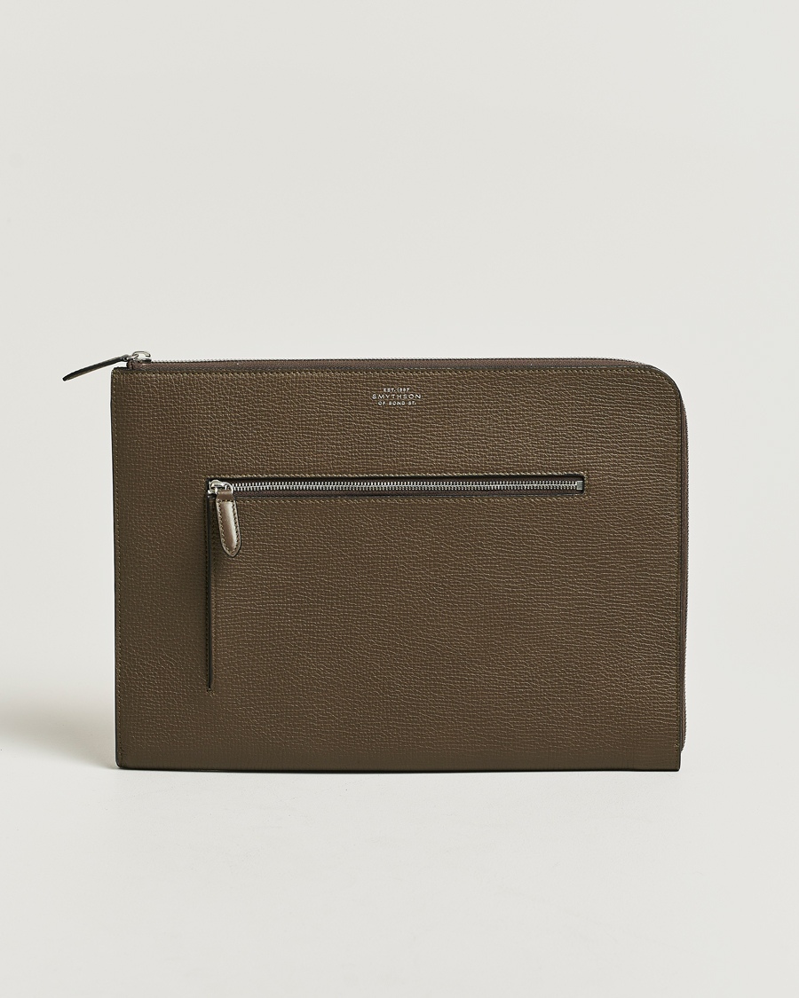 Herren | Taschen | Smythson | Ludlow Small Laptop Case With Dark Olive