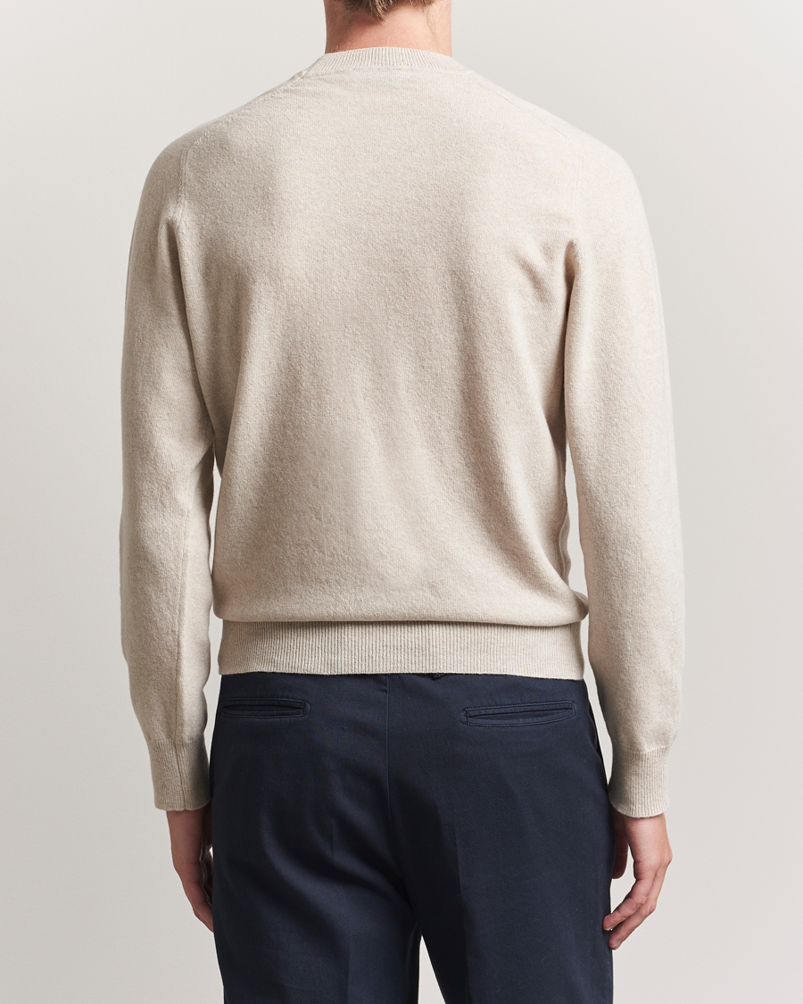 Herren | Pullover | Altea | Wool/Cashmere Crew Neck Pullover Beige