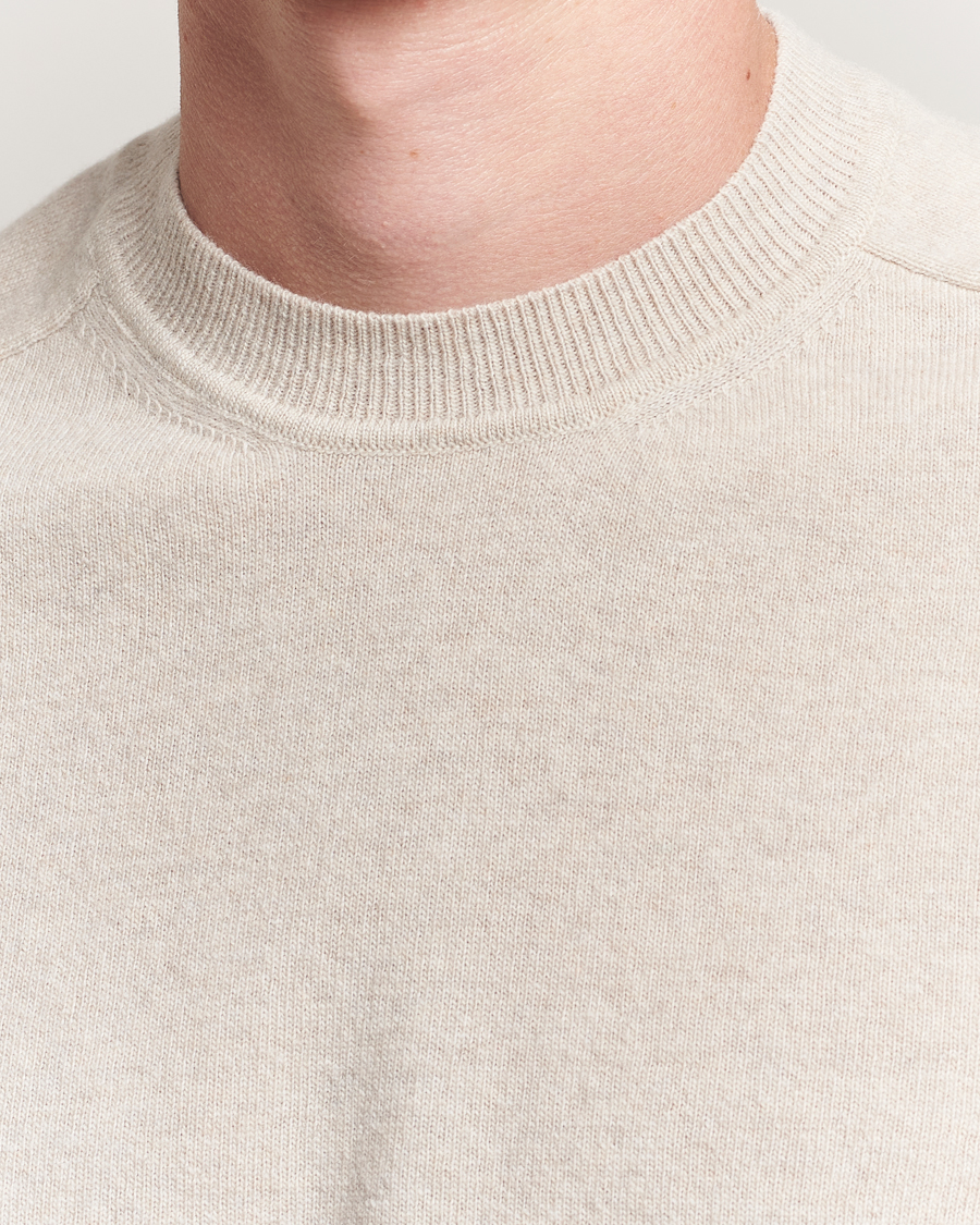 Herren | Pullover | Altea | Wool/Cashmere Crew Neck Pullover Beige