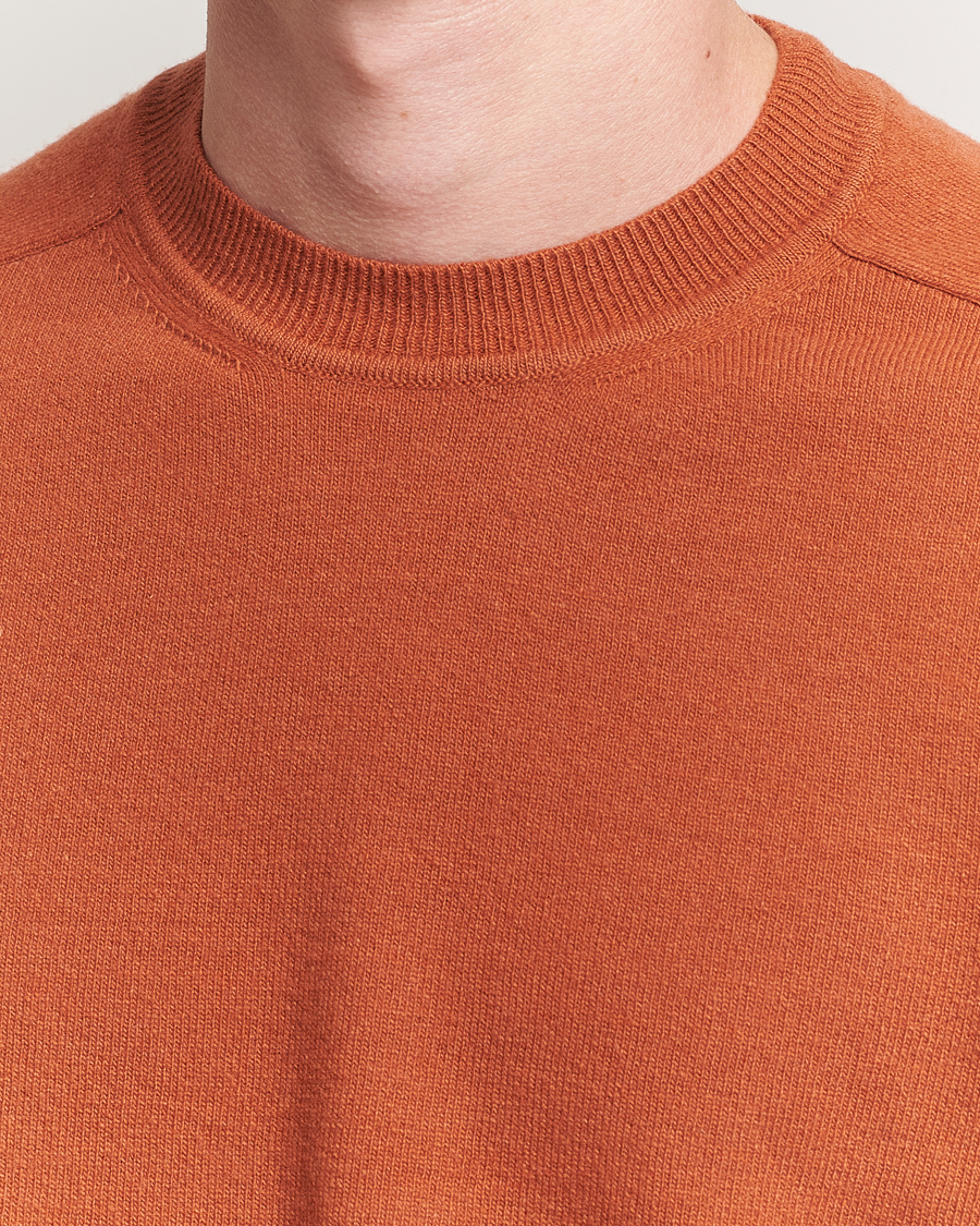 Herren | Pullover | Altea | Wool/Cashmere Crew Neck Pullover Orange