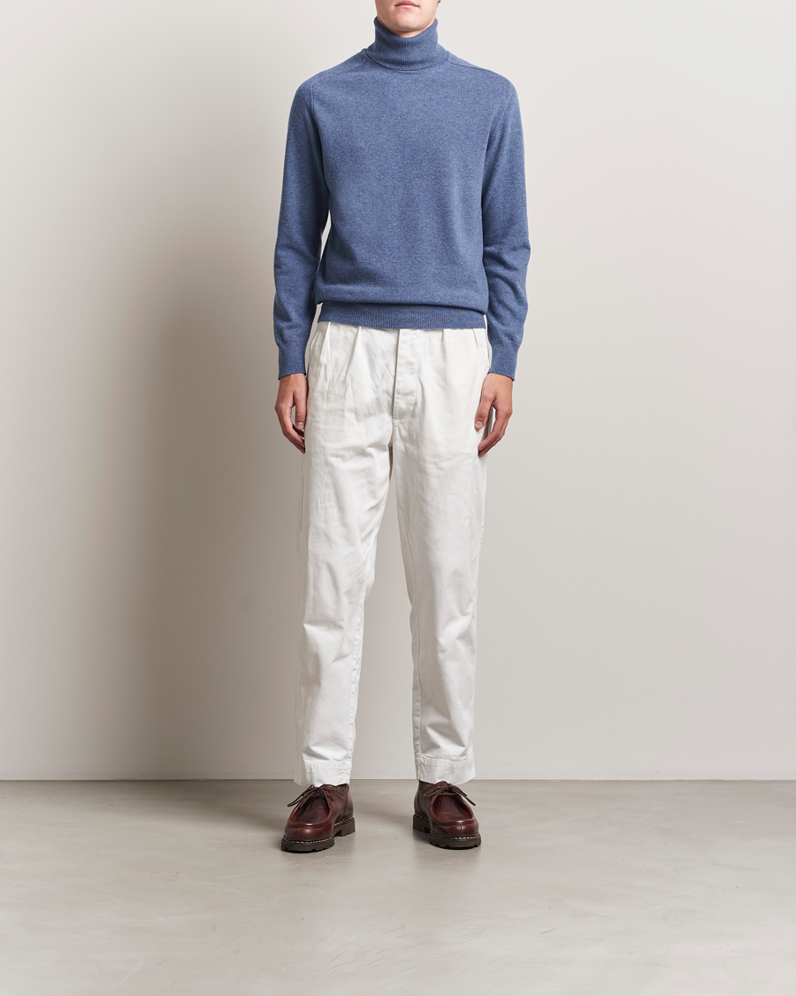 Herren | Pullover | Altea | Wool/Cashmere Rollneck Blue