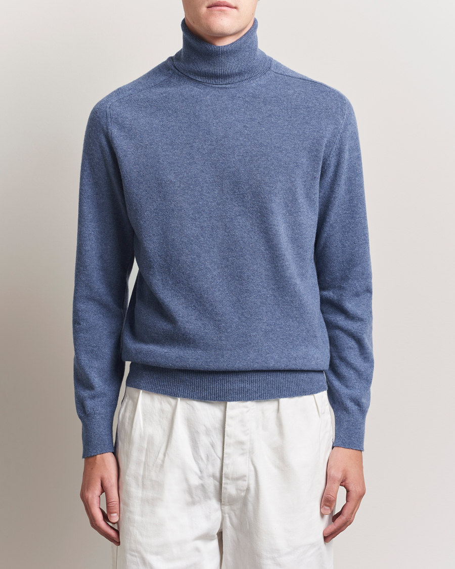 Herren | Pullover | Altea | Wool/Cashmere Rollneck Blue