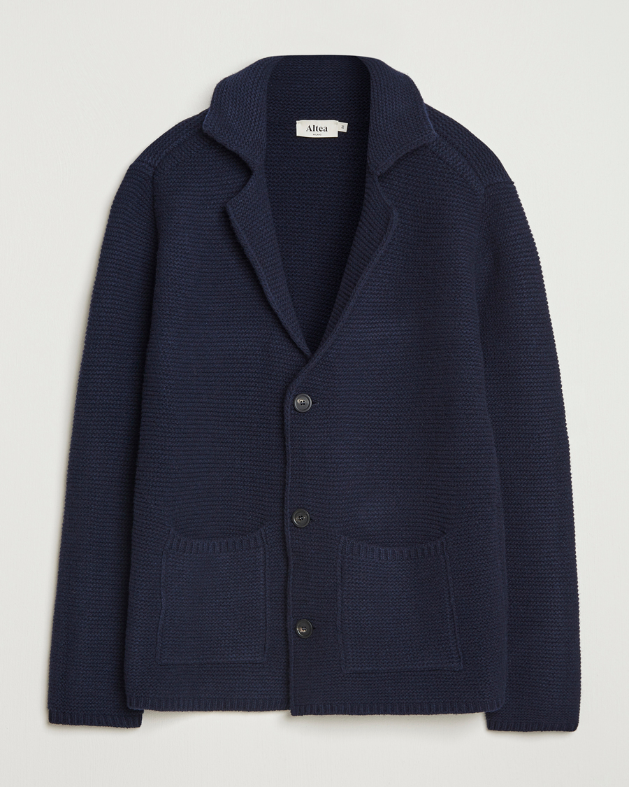 Herren | Pullover | Altea | Wool Cardigan Jacket Navy