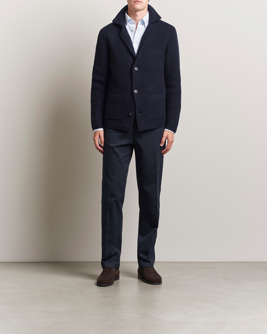 Herren | Pullover | Altea | Wool Cardigan Jacket Navy