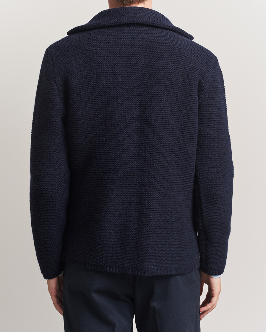 Herren | Pullover | Altea | Wool Cardigan Jacket Navy