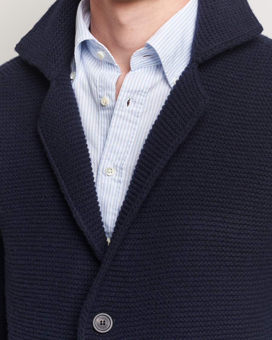 Herren | Pullover | Altea | Wool Cardigan Jacket Navy