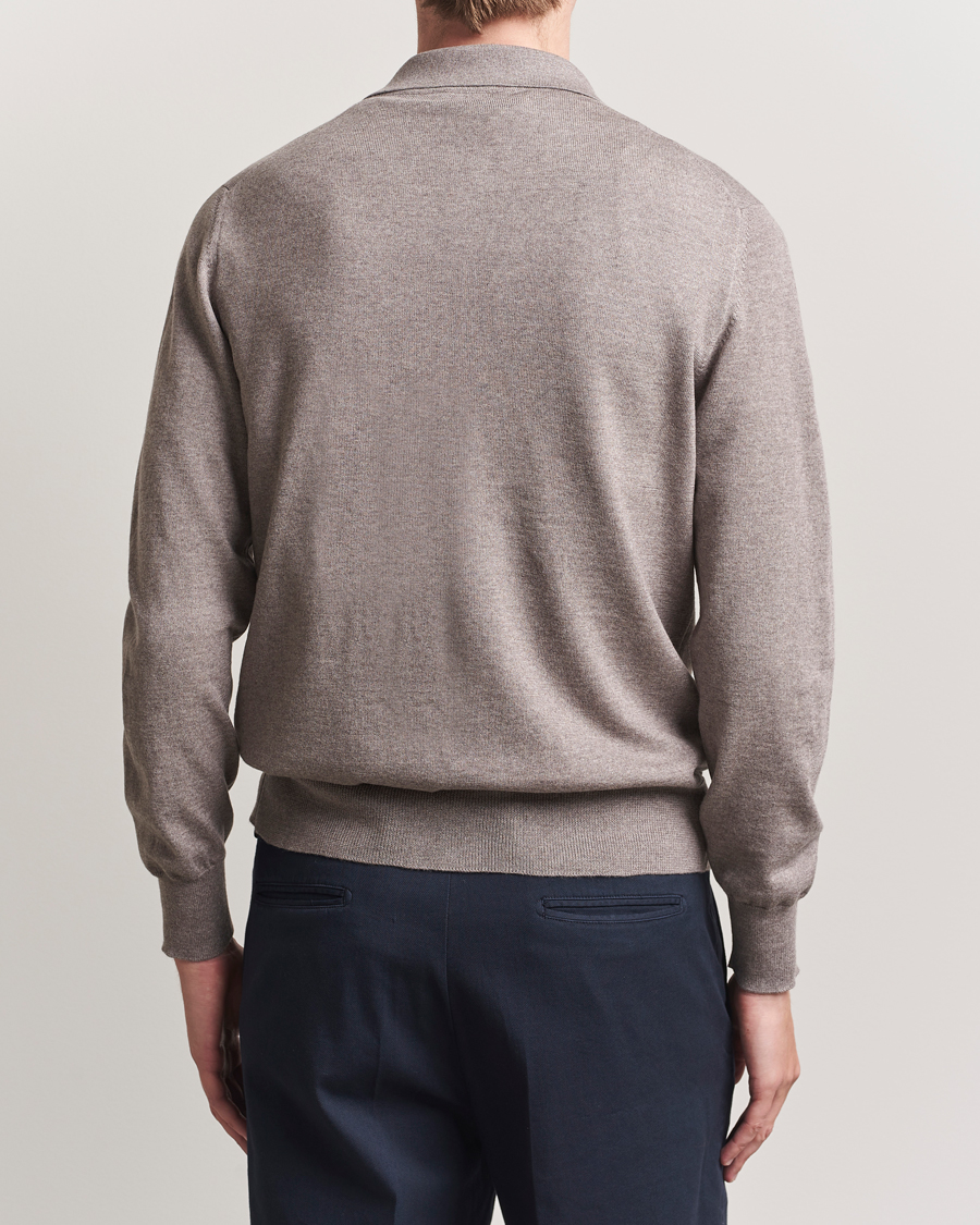 Herren | Pullover | Altea | Merino Wool Cardigan Taupe