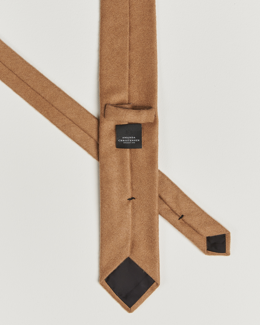 Herren | Krawatten | Amanda Christensen | Cashmere 8cm Tie Camel