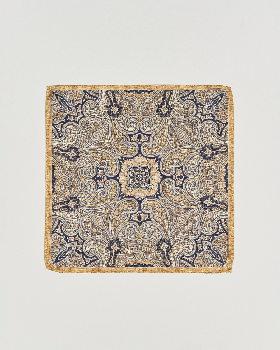 Herren | Einstecktücher | Amanda Christensen | Silk Doublefaced Pocket Square Yellow