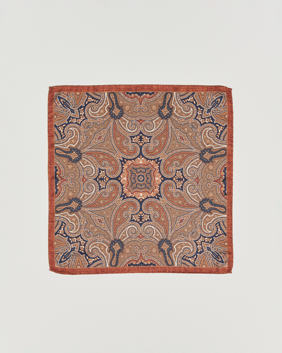 Herren | Einstecktücher | Amanda Christensen | Silk Doublefaced Pocket Square Orange