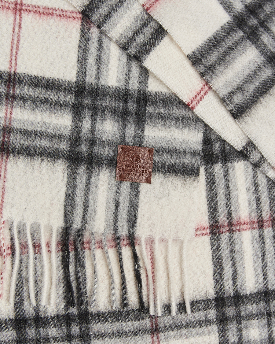 Herren | Schals | Amanda Christensen | Wool Check Scarf Cream