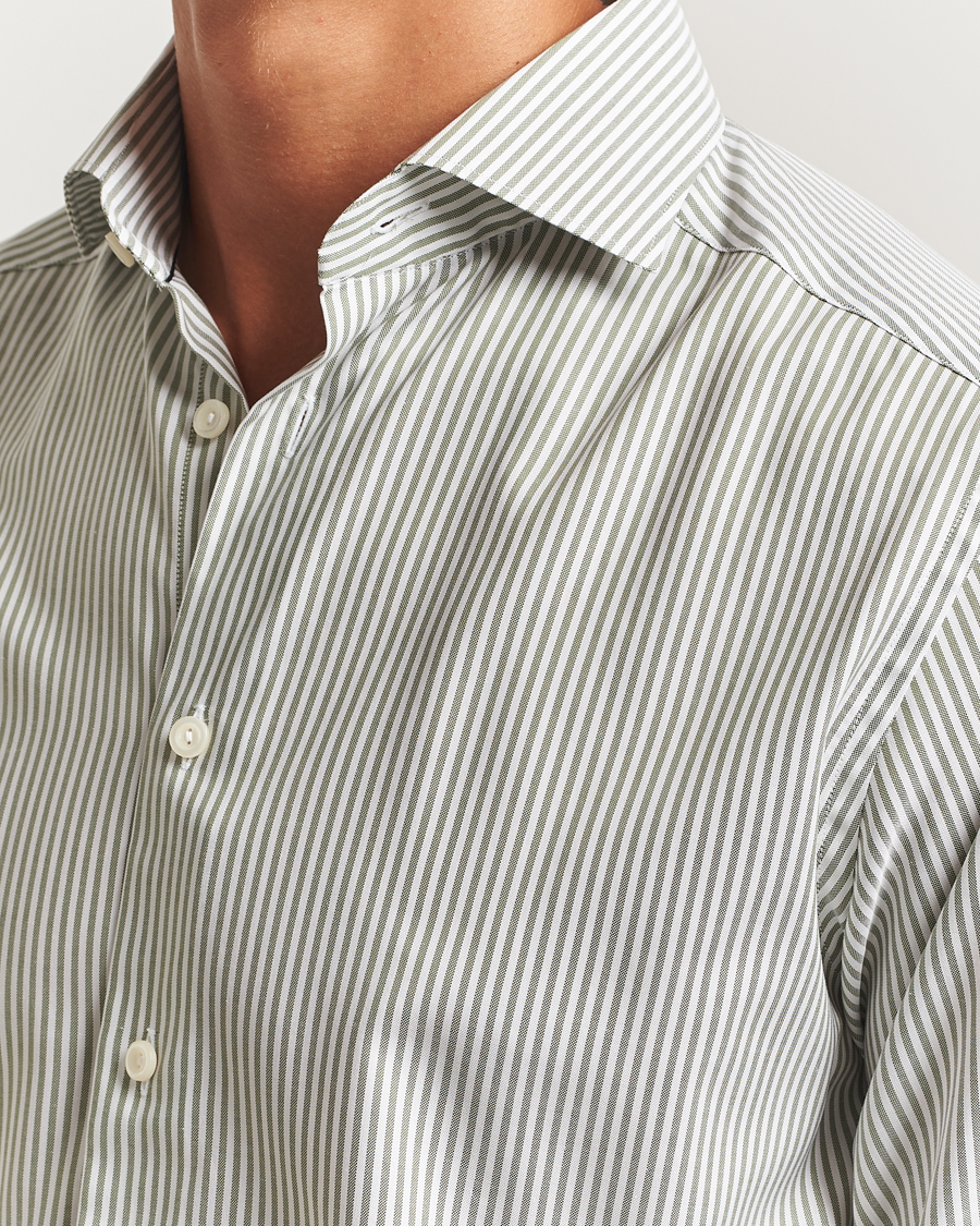 Herren | Hemden | Eton | Slim Fit Bengal Striped Oxford Shirt Green