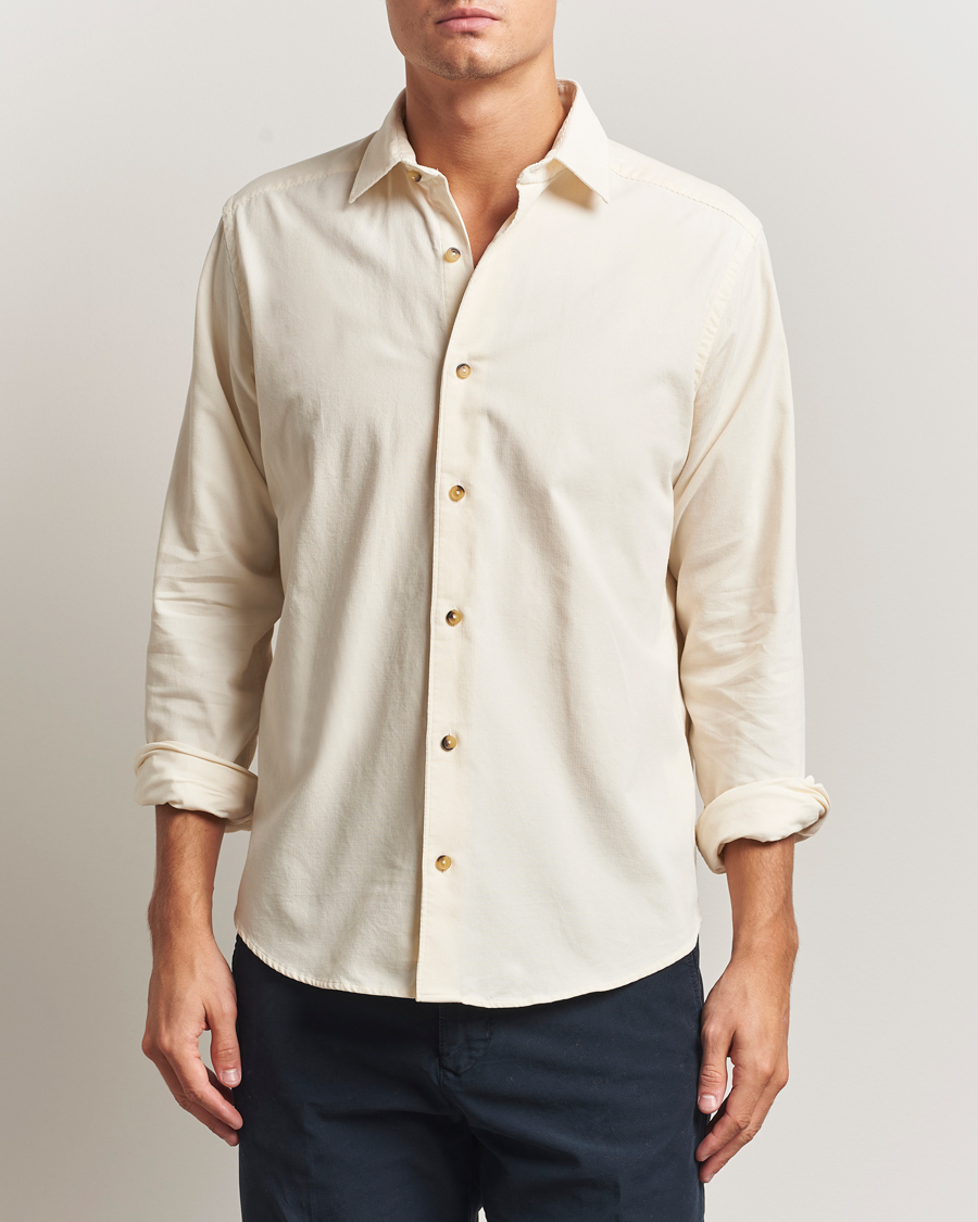 Herren | Hemden | Eton | Casual Fit Corduroy Shirt Off White