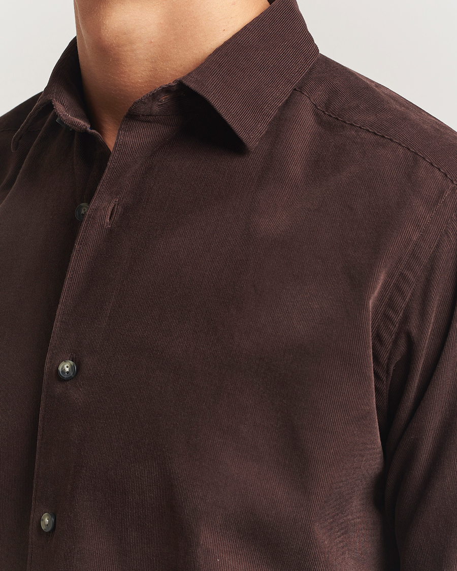 Herren | Hemden | Eton | Casual Fit Corduroy Shirt Dark Brown