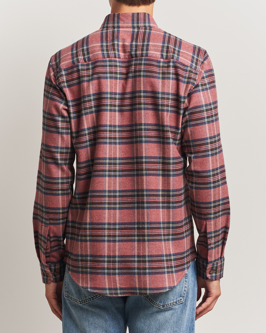 Herren | Hemden | Eton | Casual Fit Checked Flannel Shirt Red Multi